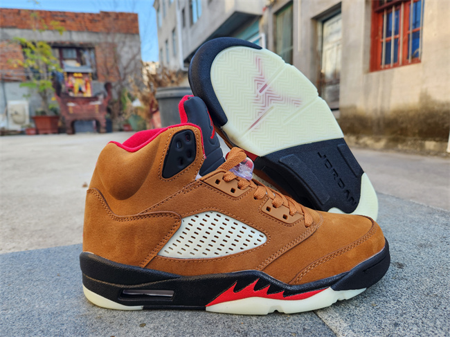 Men's Running Weapon Air Jordan 5 Brown Shoes 080 Men's Running Weapon Air Jordan 5 Brown Shoes 080